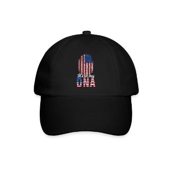 It's In My DNA American Fingerprint USA Flag - Baseball Cap - black/black - Front