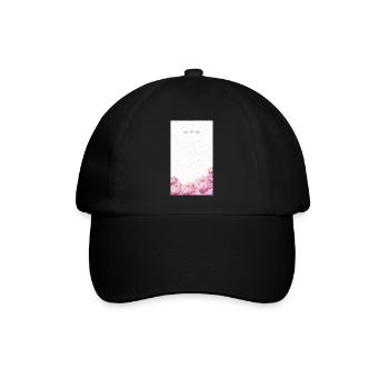 Bouquet de fleurs aquarelles roses - Casquette classique - noir/noir - Devant