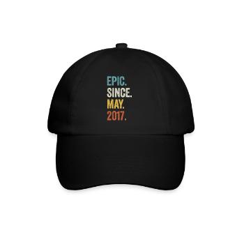 6 Years Old Epic Since May 2017 6th Birthday - Baseball Cap - black/black - Front