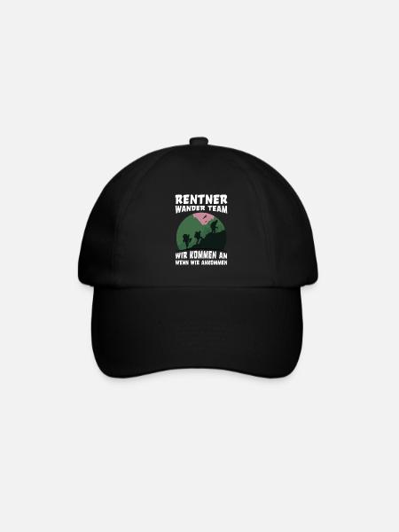 Wandern Wanderer Opa Wandergruppe lustiger Spruch - Baseballkappe - Schwarz/Schwarz