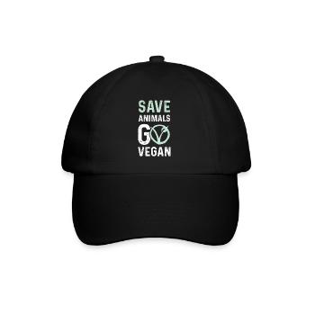 Animal welfare vegan - Baseball Cap - black/black - Front