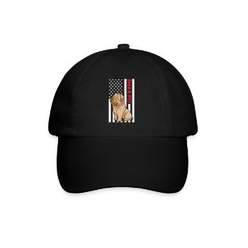 Drapeau de Shar Pei Us - Casquette classique - noir/noir - Devant