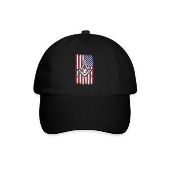 Masonic Freemasonry Fraternal - Baseballkappe - Schwarz/Schwarz - Vorne