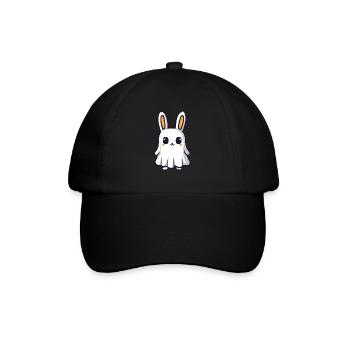 Bunny Halloween Comic Ghost - Baseball Cap - black/black - Front