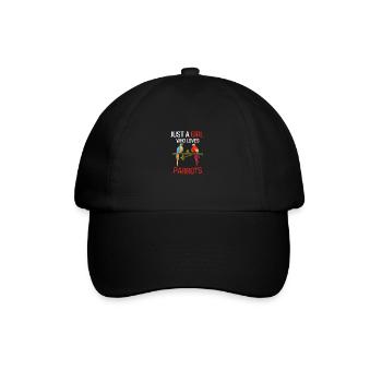 Tropischer Vogel Ara Mädchen Geschenk Papagei - Baseballkappe - Schwarz/Schwarz - Vorne