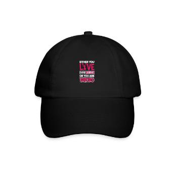 Either You Live Cheer Leading Or You Are Wrong Gym - Baseballkappe - Schwarz/Schwarz - Vorne