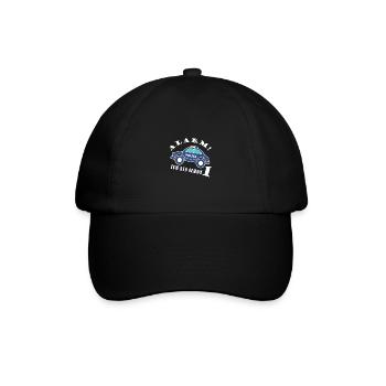 Alarm ich bin schon 1 Polizei - Baseballkappe - Schwarz/Schwarz - Vorne
