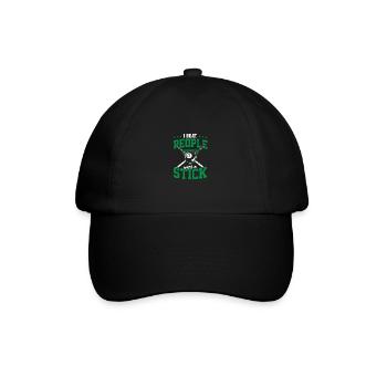 I Beat People With A Stick For Fun Billiard Snooke - Baseball Cap - black/black - Front