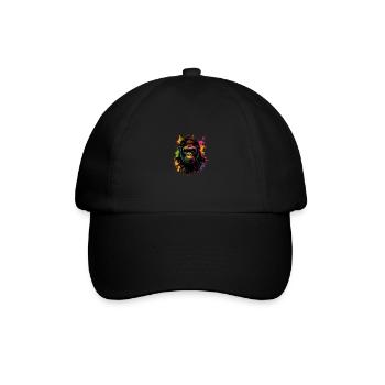 Gorille coloré Splash Art Expression - Casquette classique - noir/noir - Devant