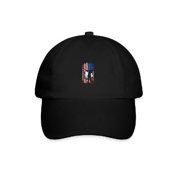 Usa Flag 4th of july golf design for golfers - Baseballkappe - Schwarz/Schwarz - Vorne