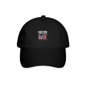 Ne sous-estimez jamais une fille qui joue au ping-pong - Casquette classique - noir/noir - Devant
