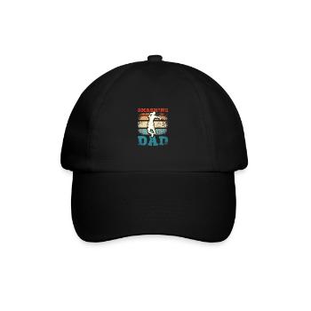 Fête des pères Smashing badminton papa - Casquette classique - noir/noir - Devant