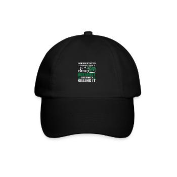 funny sexy botanist - Baseballkappe - Schwarz/Schwarz - Vorne