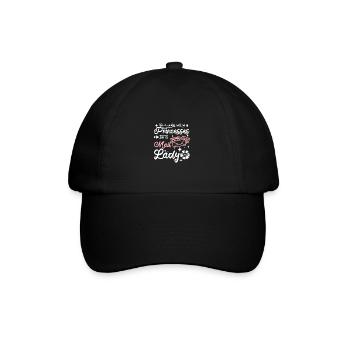 In a world full of princesses be a mail lady - Baseballkappe - Schwarz/Schwarz - Vorne