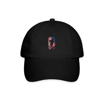 Usa american flag 4th of july chimney sweep - Baseballkappe - Schwarz/Schwarz - Vorne