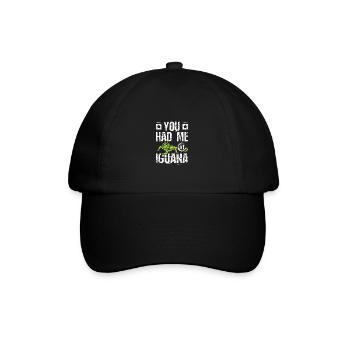 You had me at iguana - Baseballkappe - Schwarz/Schwarz - Vorne
