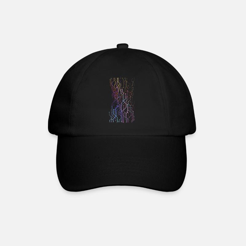 Geometric graphics - Baseball Cap - black/black