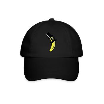 Sir Mustache Banana - Baseballkappe - Schwarz/Schwarz - Vorne
