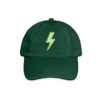 Light green lightning - Baseball Cap - bottle green - Front