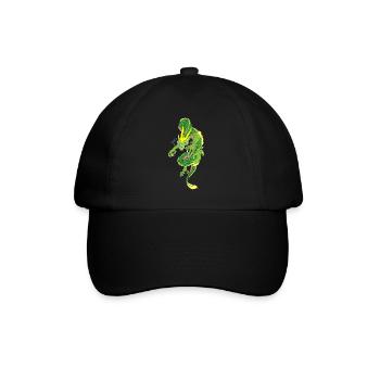 Japan Drache Anime by The Manzanita´s - Baseballkappe - Schwarz/Schwarz - Vorne