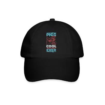 Pig Pig PigLet Sow Pigs Gift - Baseball Cap - black/black - Front