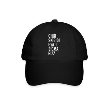 Ohio Skibidi Gyatt Sigma Rizz - Baseballkappe - Schwarz/Schwarz - Vorne