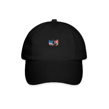 Snowboarding USA Grunge pour snowboarders hommes - Casquette classique - noir/noir - Devant