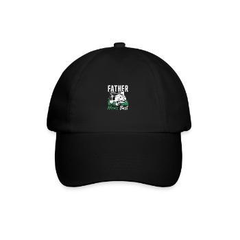 Father Mows Best Rasenmäher Rasenmäherrennen - Baseballkappe - Schwarz/Schwarz - Vorne