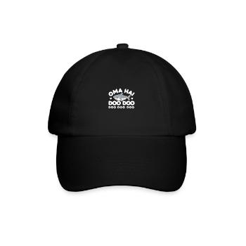 Oma Hai Doo Beste Großmutter Liebe Familie - Baseballkappe - Schwarz/Schwarz - Vorne