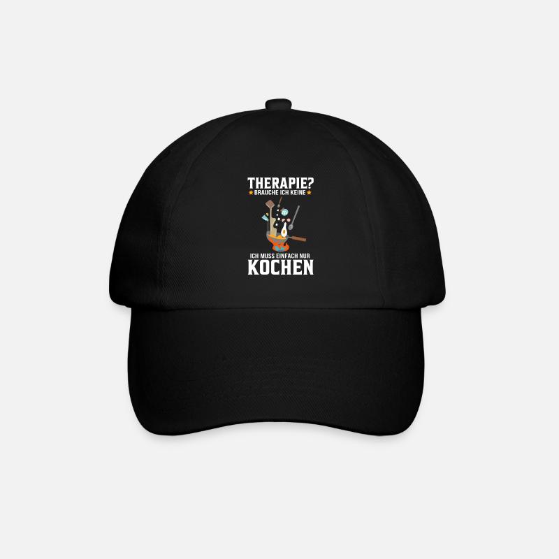 Ich muss nur kochen Koch Küche Kochchef Geschenk - Baseballkappe - Schwarz/Schwarz