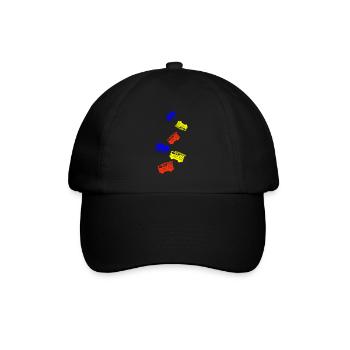 Feuerwehrauto - Baseballkappe - Schwarz/Schwarz - Vorne