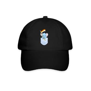 Elephant in pocket Gay Bear Pride - Baseball Cap - black/black - Front
