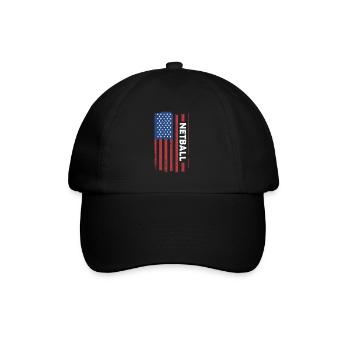 Sport Us Flag Netball - Baseballkappe - Schwarz/Schwarz - Vorne