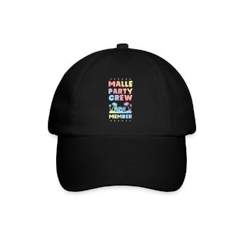 Malle Party Crew - Baseballkappe - Schwarz/Schwarz - Vorne