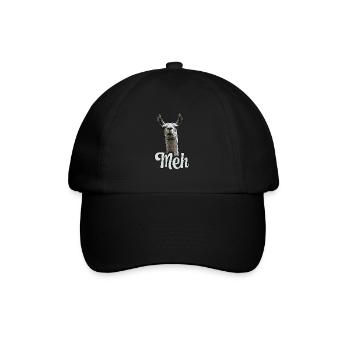 Unimpressed Llama - Meh - Baseball Cap - black/black - Front