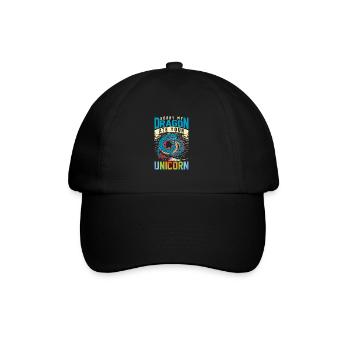 Sorry My Dragon Ate Your Unicorn Funny Fantasy - Baseballkappe - Schwarz/Schwarz - Vorne