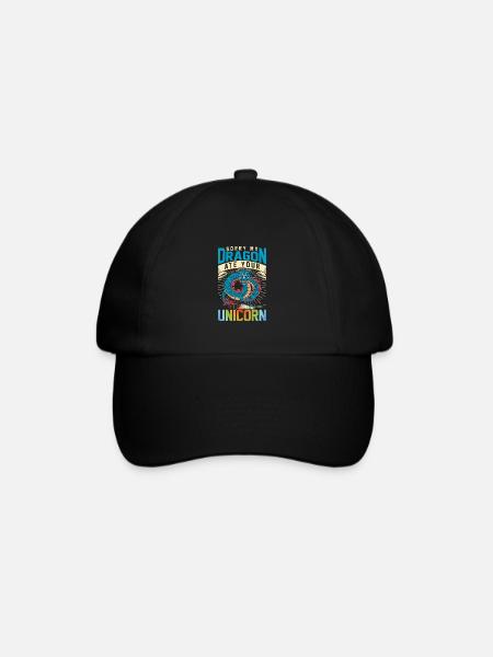 Désolé mon dragon a mangé votre licorne Drôle de fantaisie - Casquette classique - noir/noir
