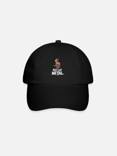 Bock auf Metal - Baseballkappe - Schwarz/Schwarz