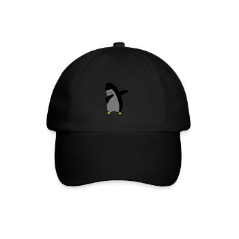pinguin dabbing 02 - Baseballkappe - Schwarz/Schwarz - Vorne