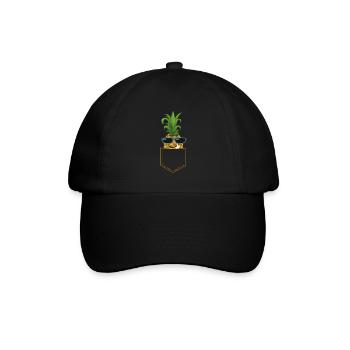 ANANAS FUCK YOU cool pineapple guy sunglasses - Baseballkappe - Schwarz/Schwarz - Vorne