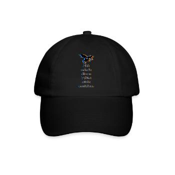 Nicht Anziehen Drache Motiv Abstrakt Schriftzug - Baseballkappe - Schwarz/Schwarz - Vorne