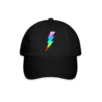 Coloré Lightning Rainbow Colors Retro Gift Femme - Casquette classique - noir/noir - Devant