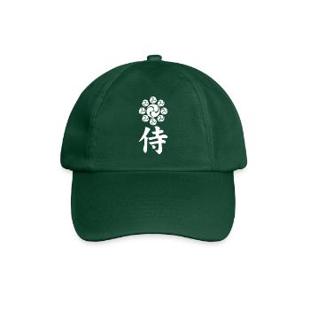 Emblème samouraï du clan Uesugi (blanc) - Casquette classique - vert bouteille - Devant