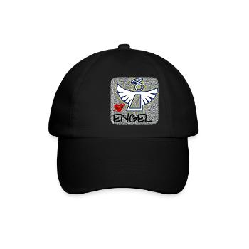 Engel (mit Herz) - Club WoW - 2023 - Baseballkappe - Schwarz/Schwarz - Vorne