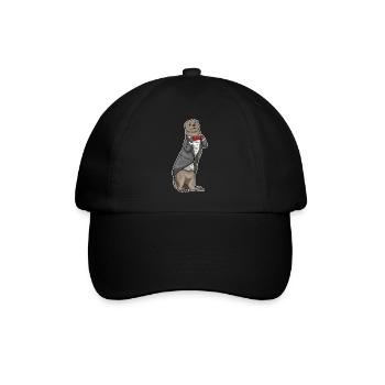 Otter Bräutigam Fliege Hochzeit - Baseballkappe - Schwarz/Schwarz - Vorne