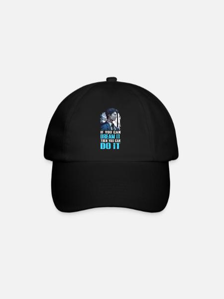 Citations de motivation de succès - Chemise d’anime - Casquette classique - noir/noir