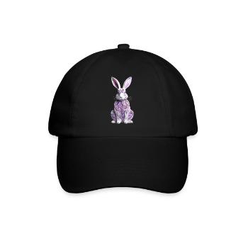 Bunny - Lapin de Pâques en silhouette - Casquette classique - noir/noir - Devant