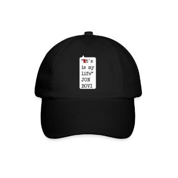 It's my life – funny fake saying design - Baseball Cap - black/black - Front