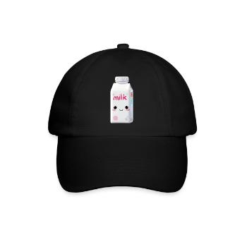 Milk Kawaii - Baseball Cap - black/black - Front