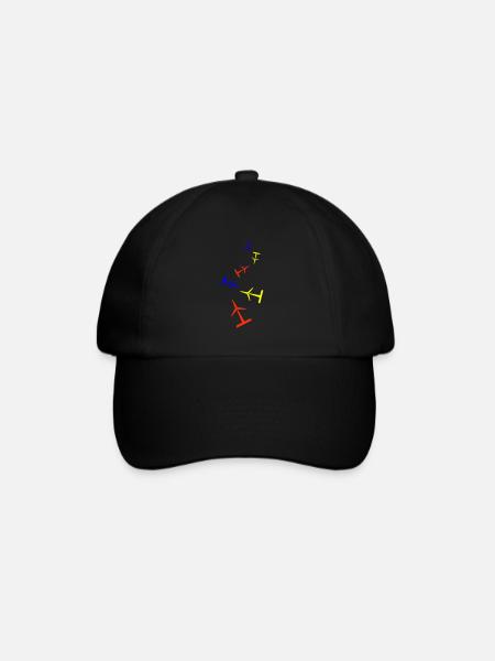 Windrad Silhouette - Baseballkappe - Schwarz/Schwarz